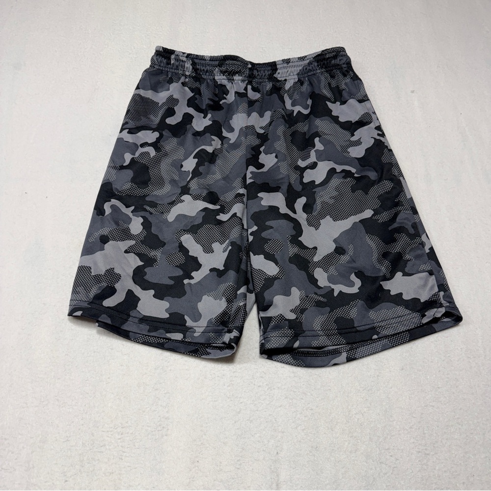 Tek Gear Kids Camouflage Shorts - Black and Gray
